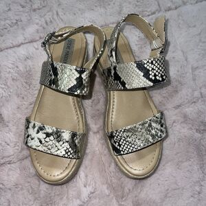 Steve Madden fifer python snake print espadrille platform sandals women’s size 8
